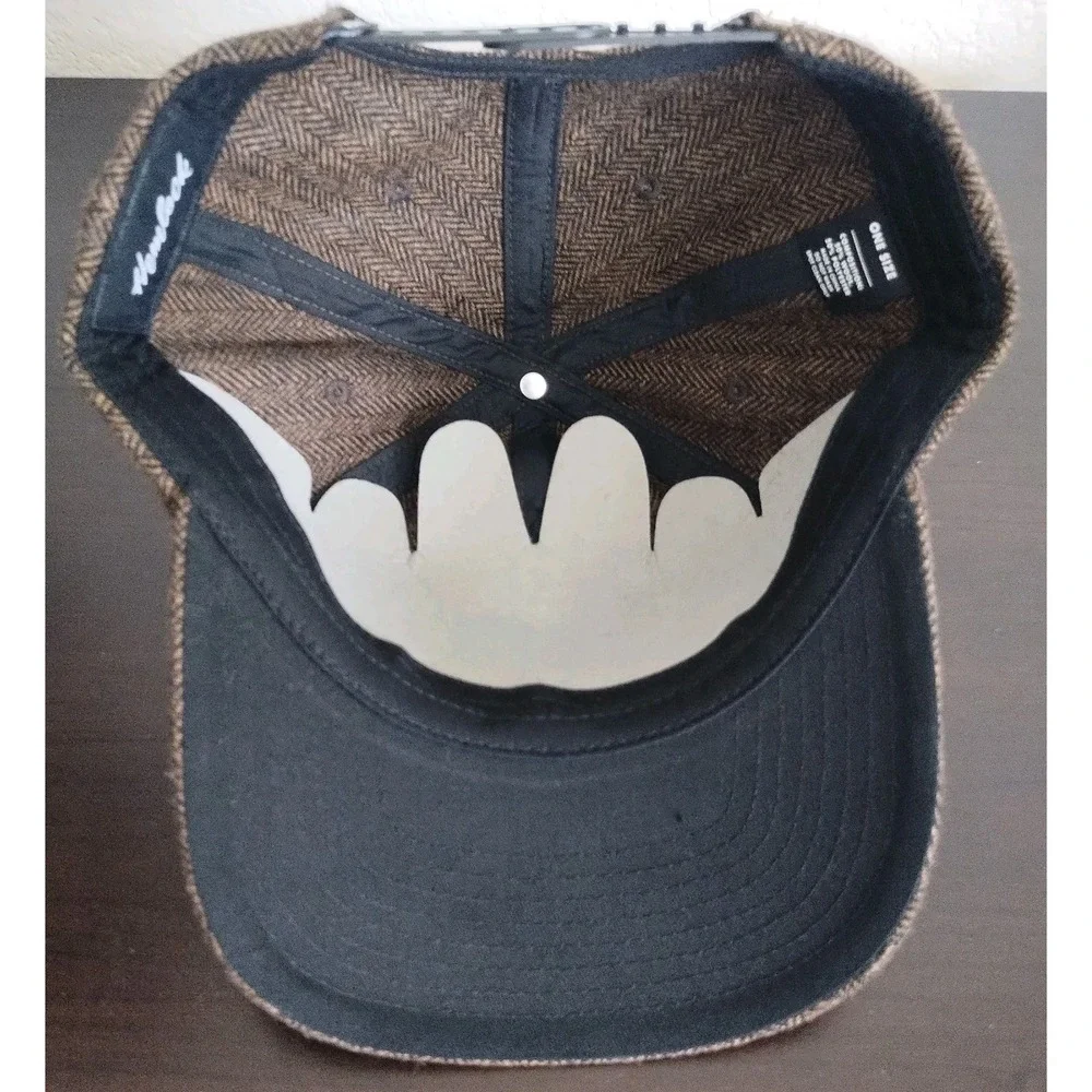 NWT Hemlock Co Cap Hat Brown Black Herringbone Wool Blend Snapback Adjustable OS
